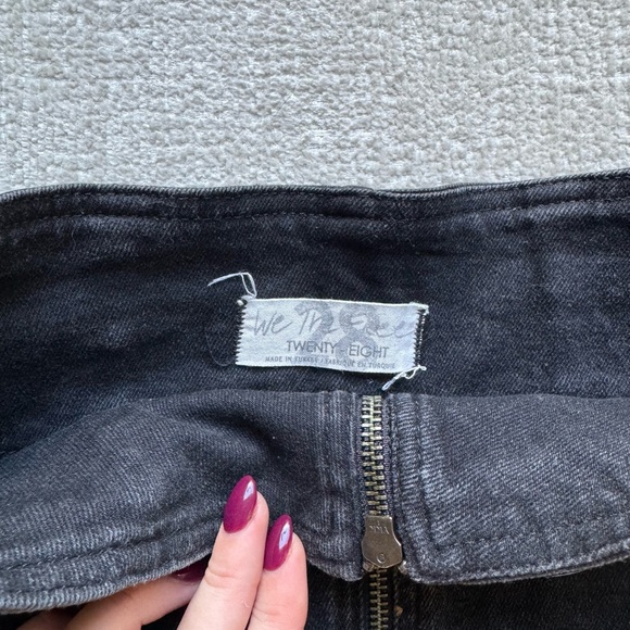 Free People Black Denim Skirt - Picture 2 of 2